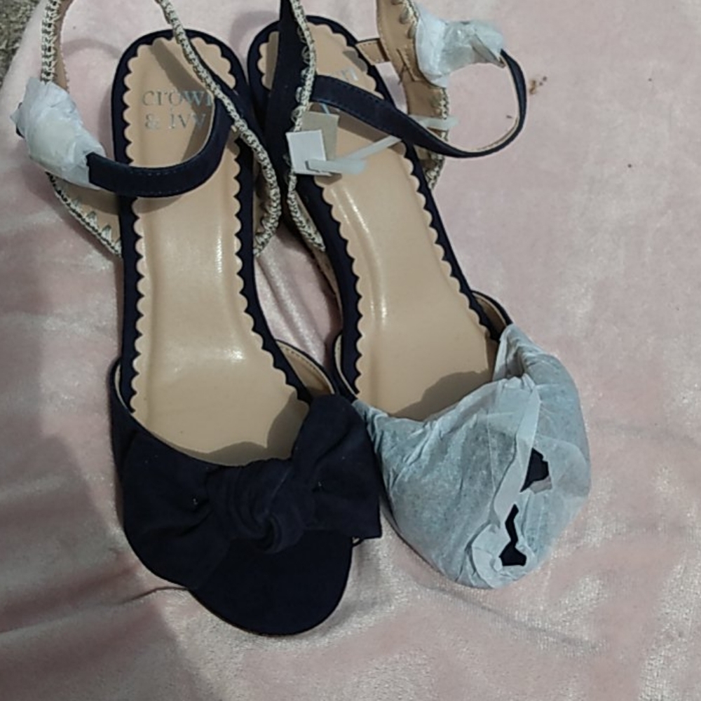 Navy Blue Wedges